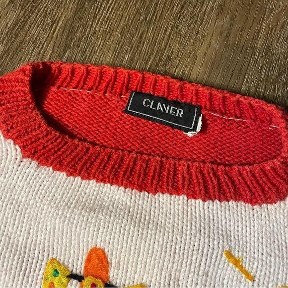 Vintage Claver Quality Sweater Womens Oversized medium Park Kids 3D - Picture 9 of 11